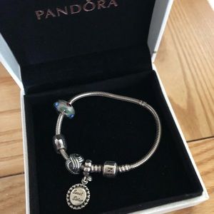 Pandora bracelet with charms